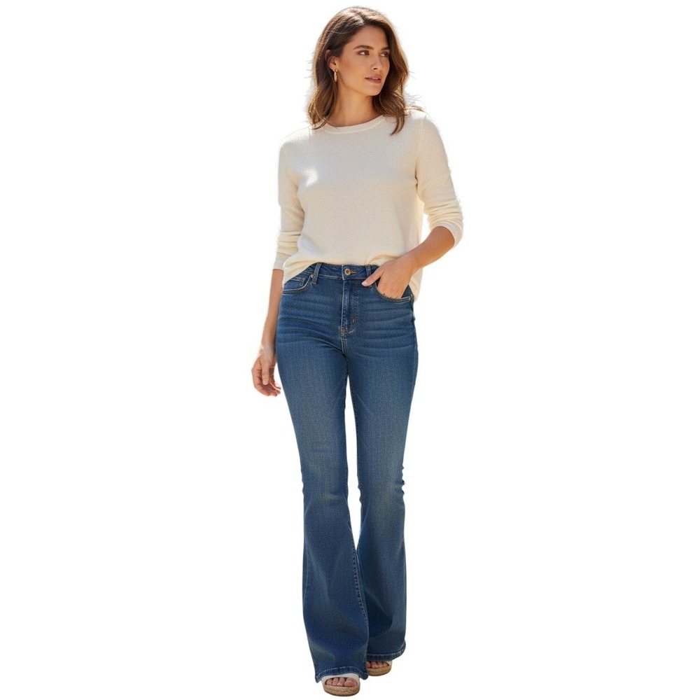 Nine Planet High Rise Bootcut Flare Jeans Dark Wash‎ Stretch 29x28